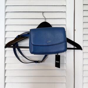 DKNY Blue Leather Hip/Belt Bag with Dustbag NWT
